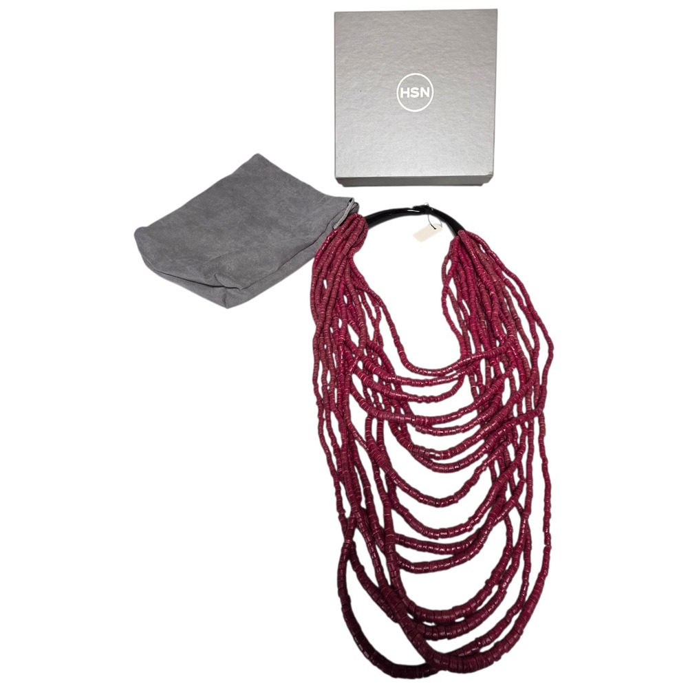 HEIDI DAUS Ravishing MULTI-STRAND Red Necklace 15' NEW In BOX HSN